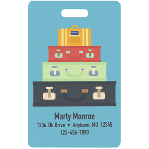 3” x 2” sublimatable rectangular luggage tag w/ strap